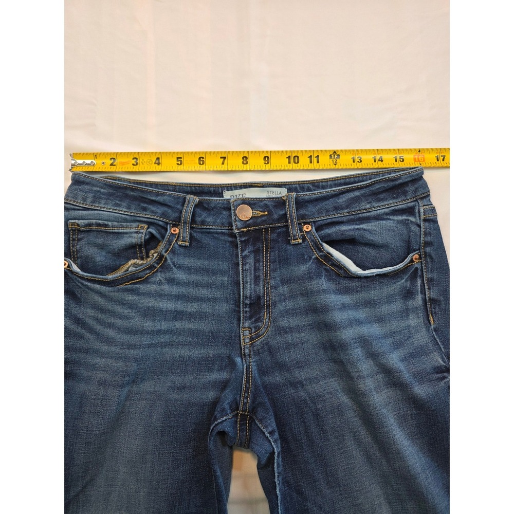 BKE Stella Low Rise Ankle Skinny Jeans Medium Wash Distressed Hem 31 - Picture 10 of 14